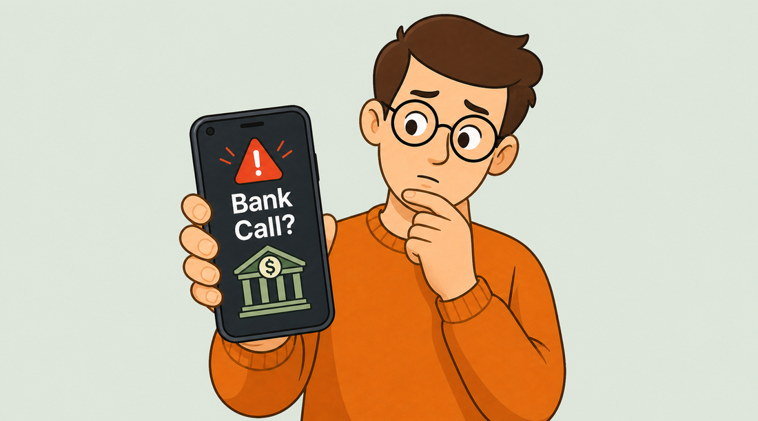 Tech Made Simple illustrated cover for a possible bank call scam