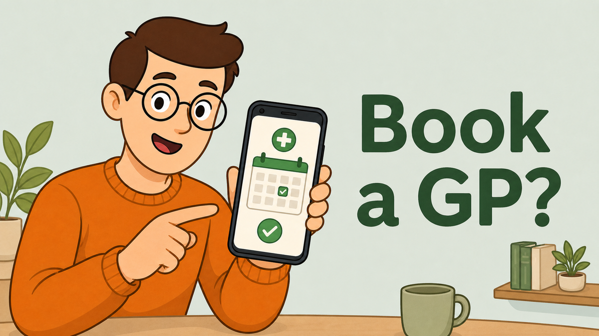 Tech Made Simple illustrated cover for booking a GP appointment online