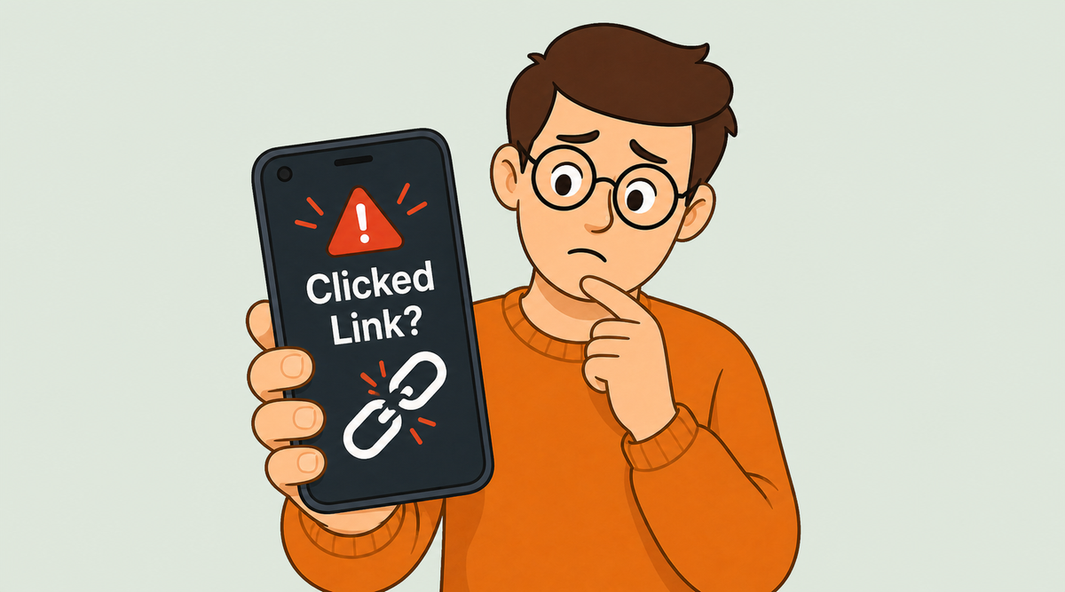Tech Made Simple illustrated cover for what to do if you clicked a scam link