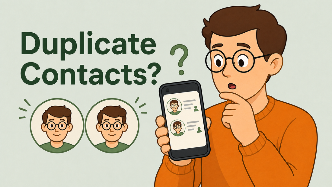 Tech Made Simple illustrated cover for duplicate contacts