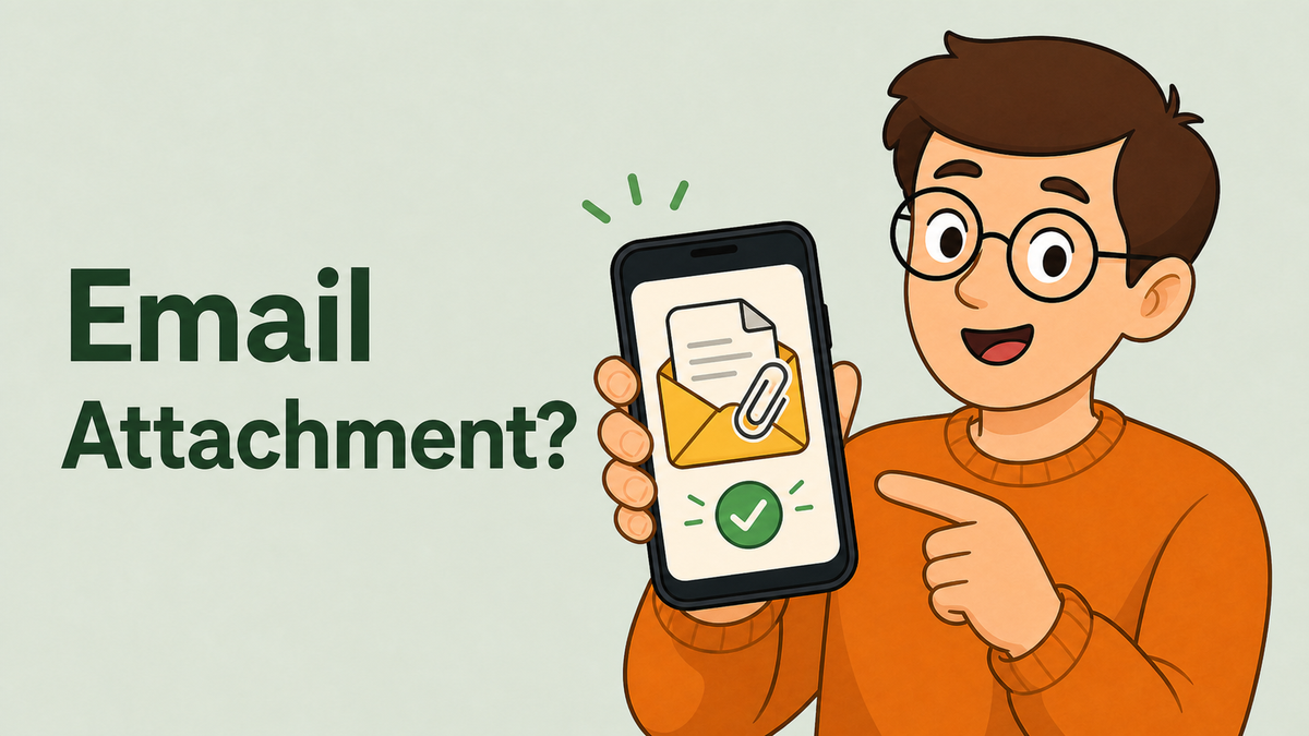 Tech Made Simple illustrated cover for sending an email attachment