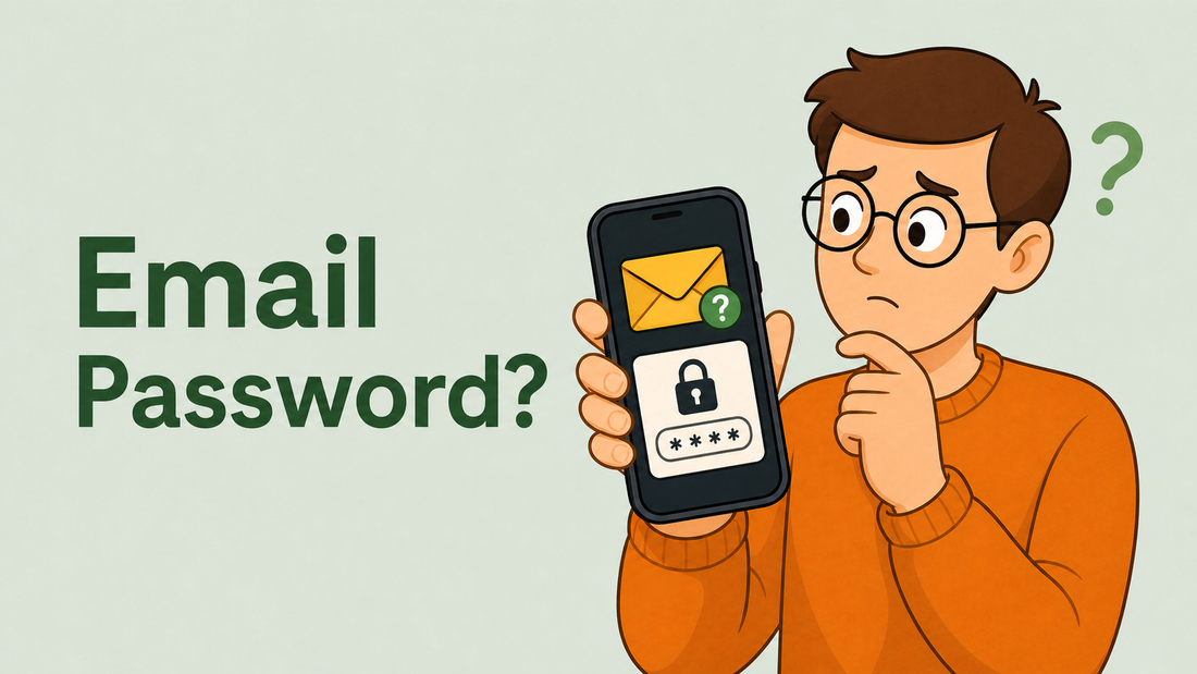 Tech Made Simple illustrated cover for email asking for a password
