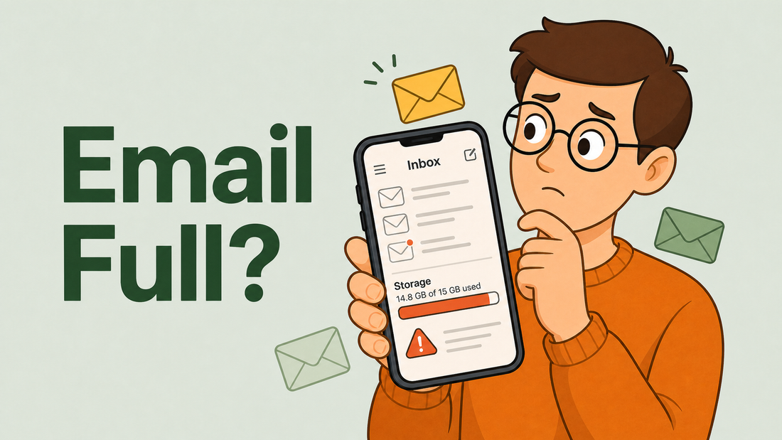 Tech Made Simple illustrated cover for full email storage
