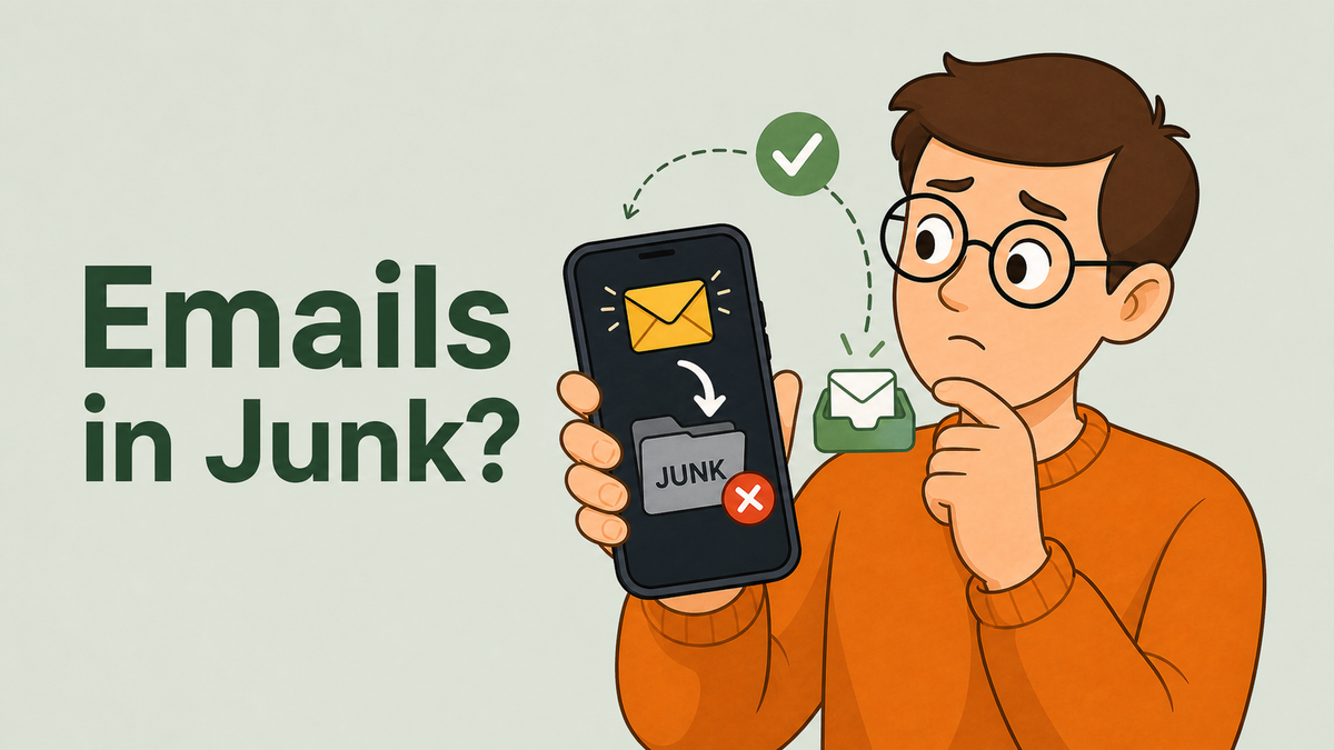 Tech Made Simple illustrated cover for important emails going into junk