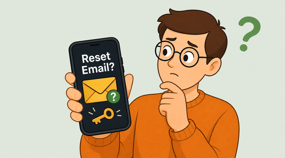 Tech Made Simple illustrated cover for password reset email help