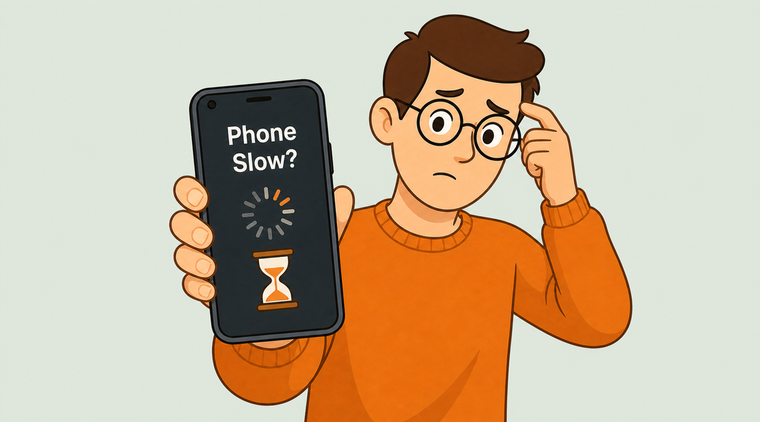 Tech Made Simple illustrated cover for fixing a slow phone