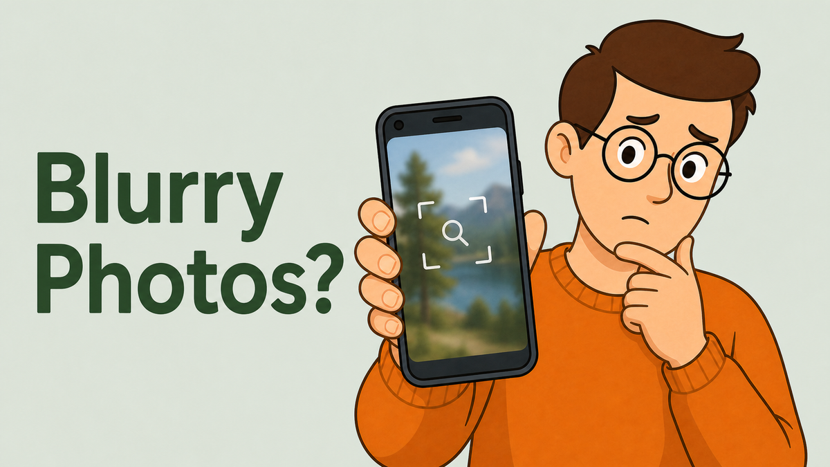 Tech Made Simple illustrated cover for blurry photos