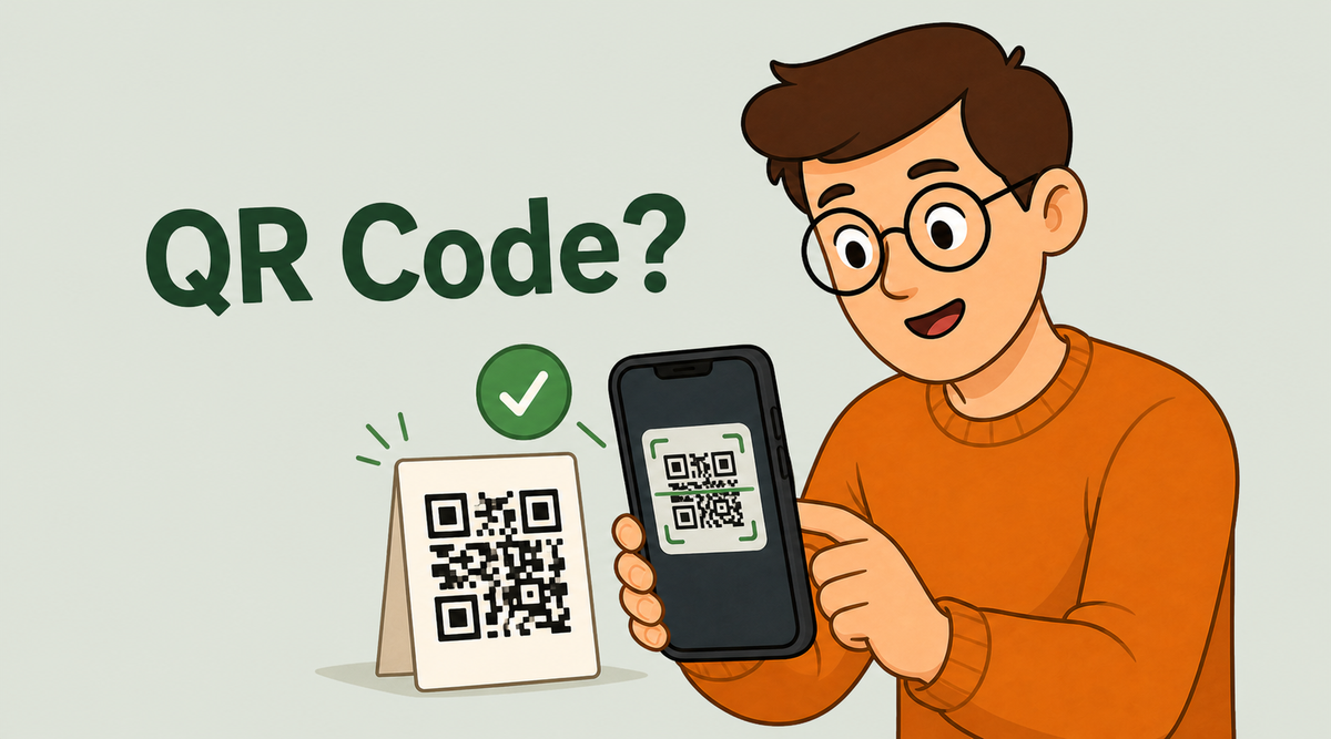Tech Made Simple illustrated cover for using a QR code